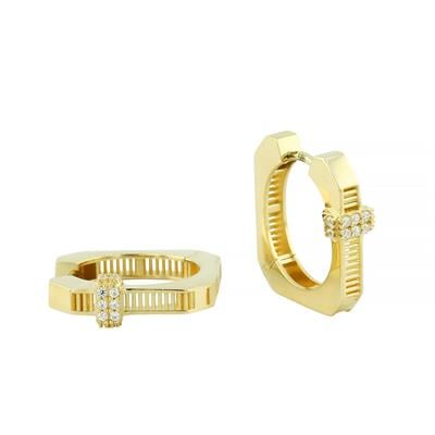 14 Ayar Altın Tasarım Küpe  -  0205248