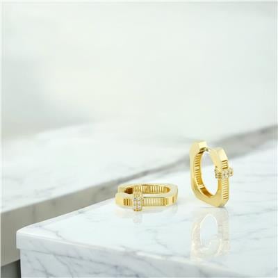 14 Ayar Altın Tasarım Küpe  -  0205248