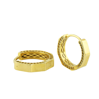 14 Ayar Altın Tasarım Küpe  -  0205436