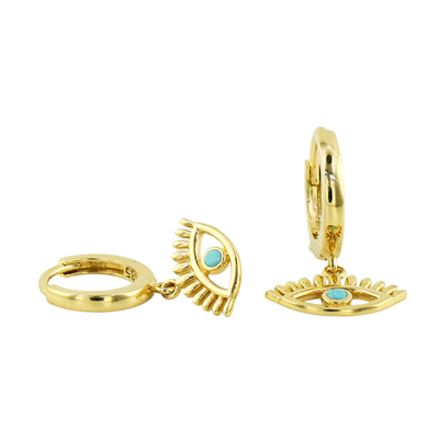 14 Ayar Altın Tasarım Küpe  -  0205448