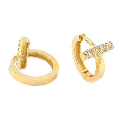 14 Ayar Altın Tasarım Küpe  -  F001689