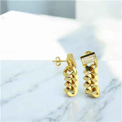 14 Ayar Altın Tasarım Küpe  -  F004666