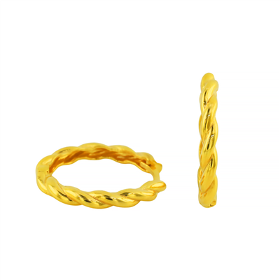 14 Ayar Altın Tasarım Küpe  -  F006567