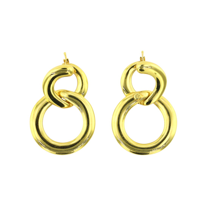 14 Ayar Altın Tasarım Küpe  -  F007155