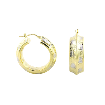 14 Ayar Altın Tasarım Küpe  -  F007159