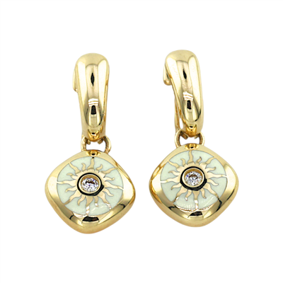 14 Ayar Altın Tasarım Küpe  -  K205931