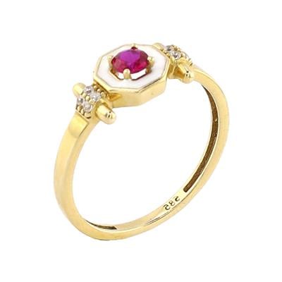 14 Ayar Altın Tasarım Yüzük  -  0184247