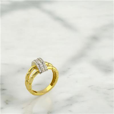 14 Ayar Altın Tasarım Yüzük  -  0192696