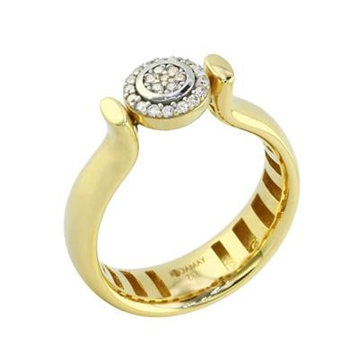 14 Ayar Altın Tasarım Yüzük  -  0194620