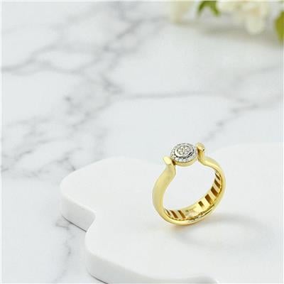 14 Ayar Altın Tasarım Yüzük  -  0194620