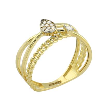 14 Ayar Altın Tasarım Yüzük  -  0194621