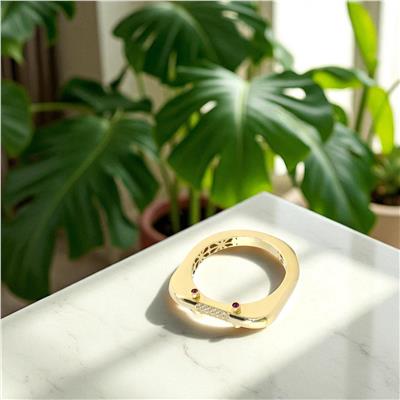 14 Ayar Altın Tasarım Yüzük  -  0195052