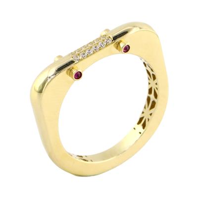 14 Ayar Altın Tasarım Yüzük  -  0195052