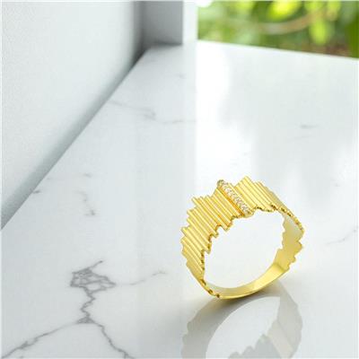 14 Ayar Altın Tasarım Yüzük  -  0197919