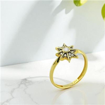 14 Ayar Altın Tasarım Yüzük  -  0197923