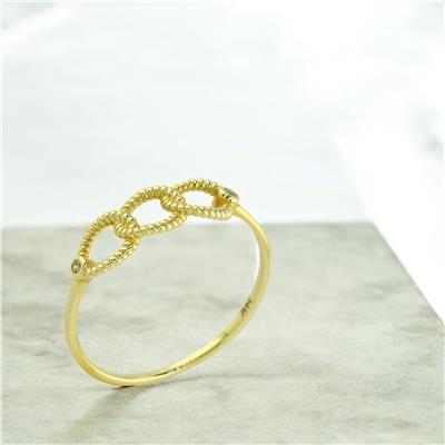 14 Ayar Altın Tasarım Yüzük  -  0201356