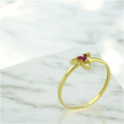 14 Ayar Altın Tasarım Yüzük  -  0201360