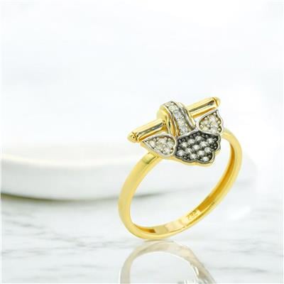 14 Ayar Altın Tasarım Yüzük  -  0201768