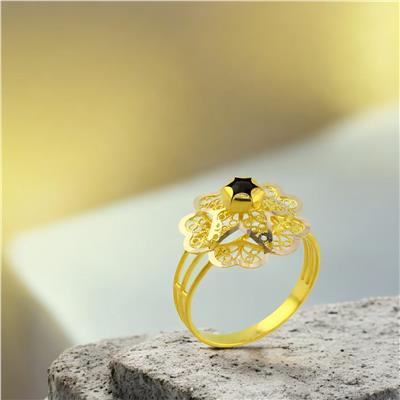 14 Ayar Altın Tasarım Yüzük  -  0202650