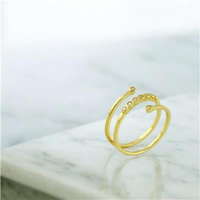 14 Ayar Altın Tasarım Yüzük  -  0203297