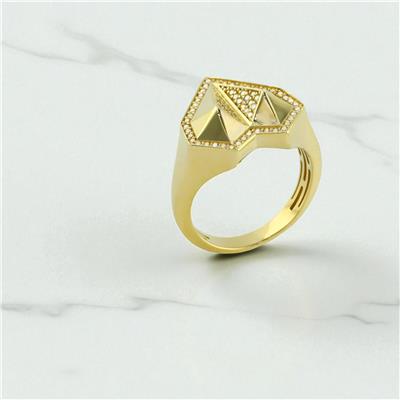 14 Ayar Altın Tasarım Yüzük  -  F004606