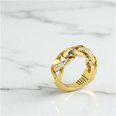 14 Ayar Altın Tasarım Yüzük  -  F004612