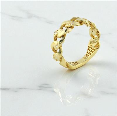 14 Ayar Altın Tasarım Yüzük  -  F004613