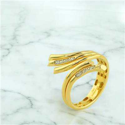 14 Ayar Altın Tasarım Yüzük  -  F006546