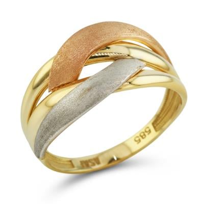 14 Ayar Altın Tasarım Yüzük  -  K205769