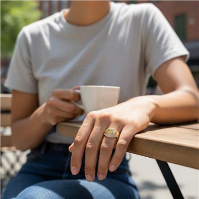 14 Ayar Altın Tasarım Yüzük  -  K215023