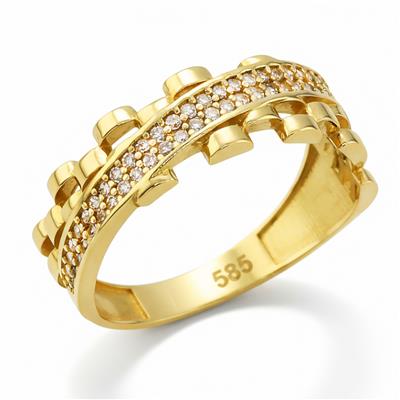 14 Ayar Altın Tasarım Yüzük  -  K215072