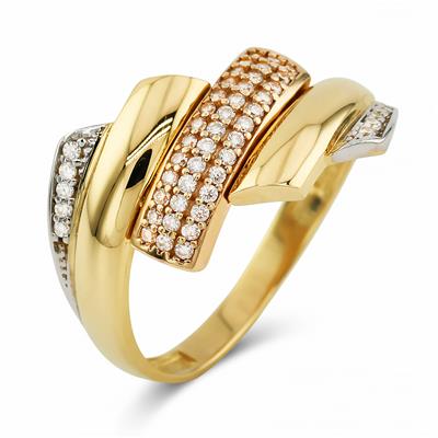 14 Ayar Altın Tasarım Yüzük  -  K218321