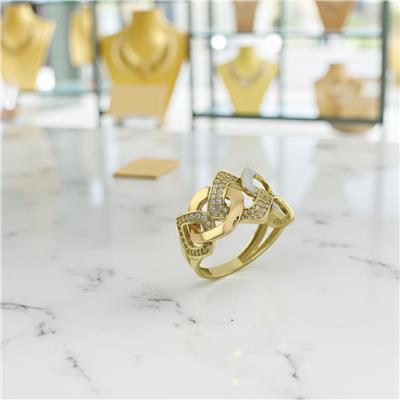 14 Ayar Altın Tasarım Yüzük  -  K218326