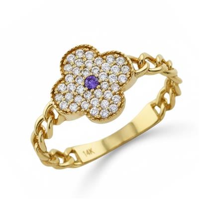 14 Ayar Altın Tasarım Yüzük  -  K218358