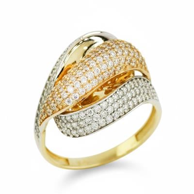 14 Ayar Altın Tasarım Yüzük  -  K221482