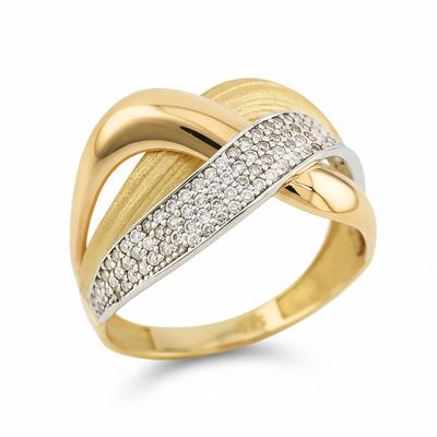 14 Ayar Altın Tasarım Yüzük  -  K222589