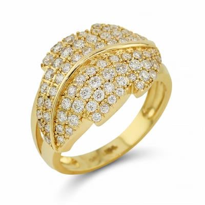 14 Ayar Altın Tasarım Yüzük  -  K222611