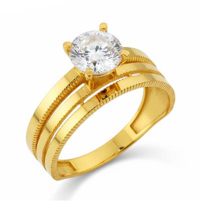 14 Ayar Altın Tasarım Yüzük  -  K232430