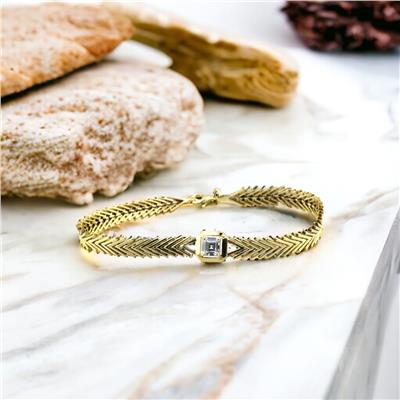 14 Ayar Altın Tektaş Bileklik  -  0175735