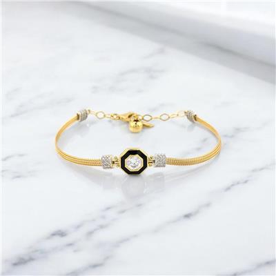 14 Ayar Altın Tektaş Bileklik  -  0184901