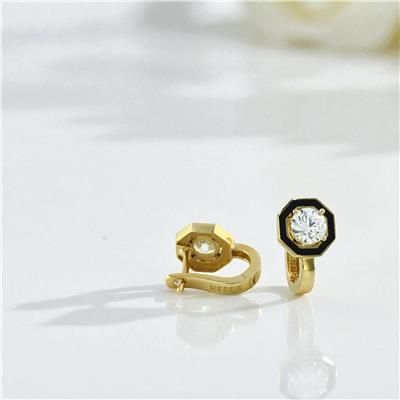 14 Ayar Altın Tektaş Küpe  -  0199210