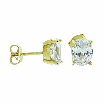 14 Ayar Altın Tektaş Küpe  -  K219258