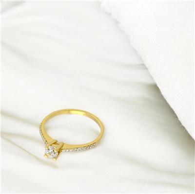 14 Ayar Altın Tektaş Yüzük  -  0192081