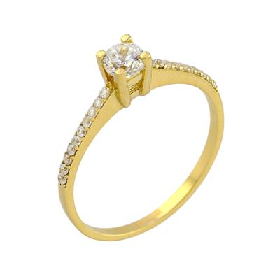 14 Ayar Altın Tektaş Yüzük  -  0192081