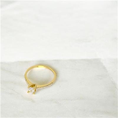 14 Ayar Altın Tektaş Yüzük  -  0192083