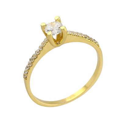 14 Ayar Altın Tektaş Yüzük  -  0192084