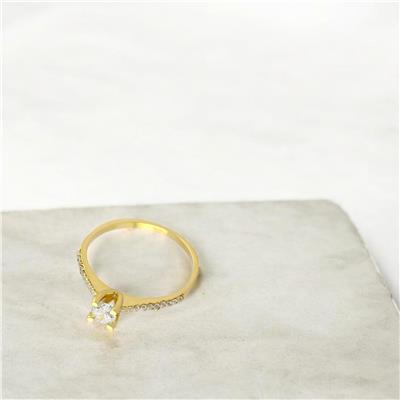 14 Ayar Altın Tektaş Yüzük  -  0192084