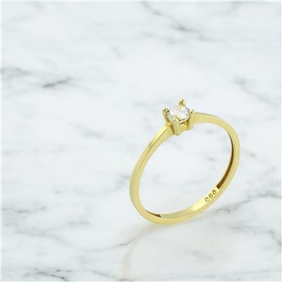 14 Ayar Altın Tektaş Yüzük  -  0198853