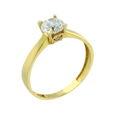 14 Ayar Altın Tektaş Yüzük  -  0198860