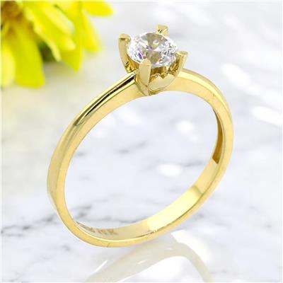 14 Ayar Altın Tektaş Yüzük  -  0201156